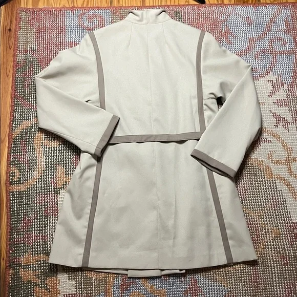 Vintage Bonders  Women’s Cream and Tan Trench Coat size 10 - Picture 2 of 9